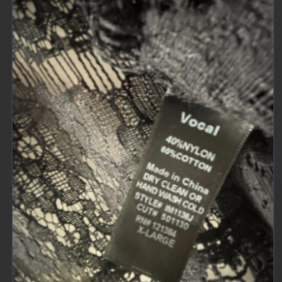 (NWOT) Vocal Apparel Black Embellished Lace Cover Up/Jacket - Picture 3 of 6